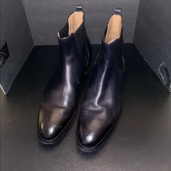 Bally Goodyear Blue Leather Chelsea Boots Sz 11US D